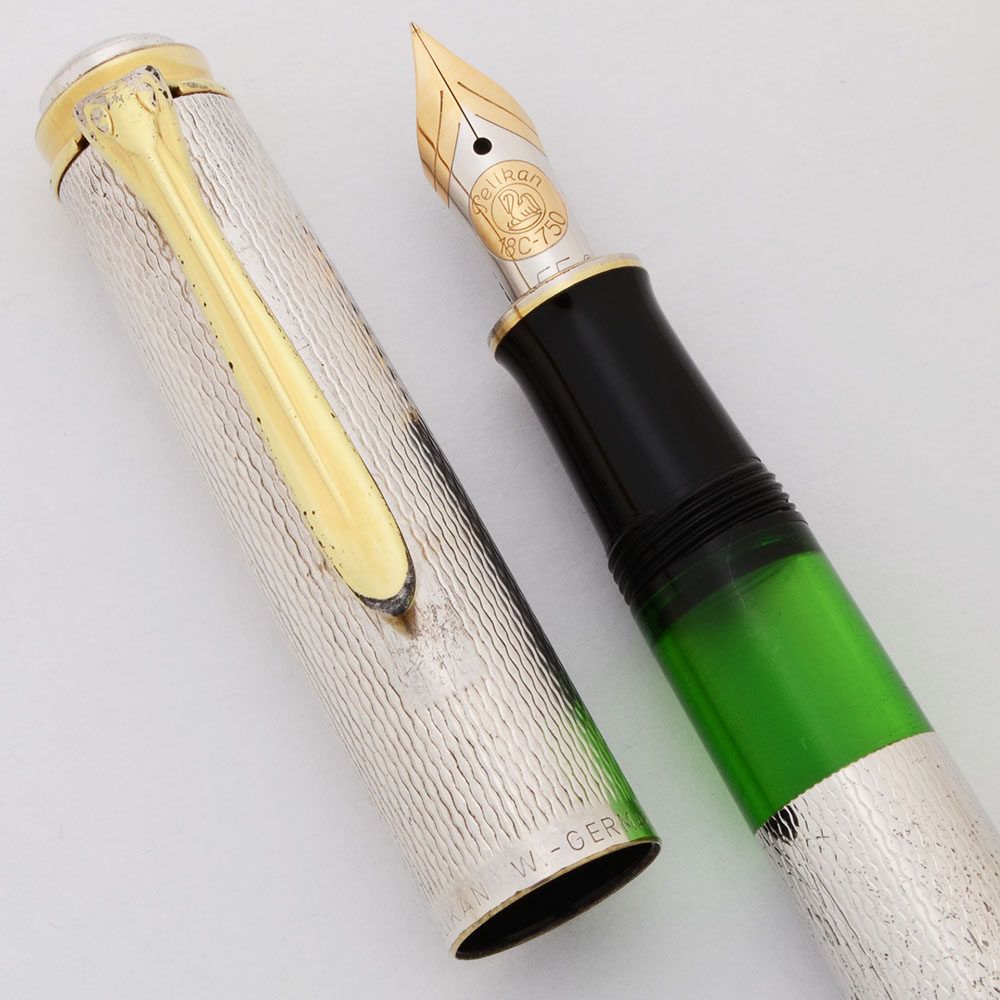 Pelikan M750 Jubilee SE Fountain Pen - Silverplate w 24k